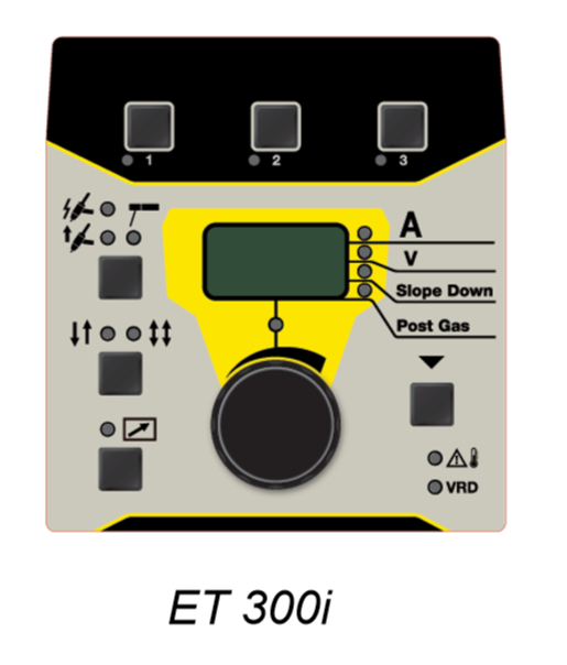 Esab Welding Machine TIG-HF & MMA, 300 Amp, 1ph 220V / 3ph 220-400V, 16.9kg RENEGADE ET300i