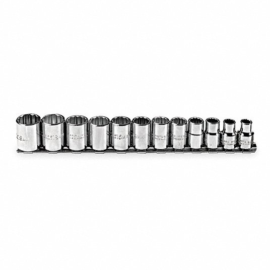 Proto Socket Set, Size 8 mm to 19 mm 1AC92 J52216