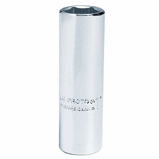Proto Socket, 1/4 in Drive Size, Alloy Steel, Chrome Finish 6RCC9 J4706LM