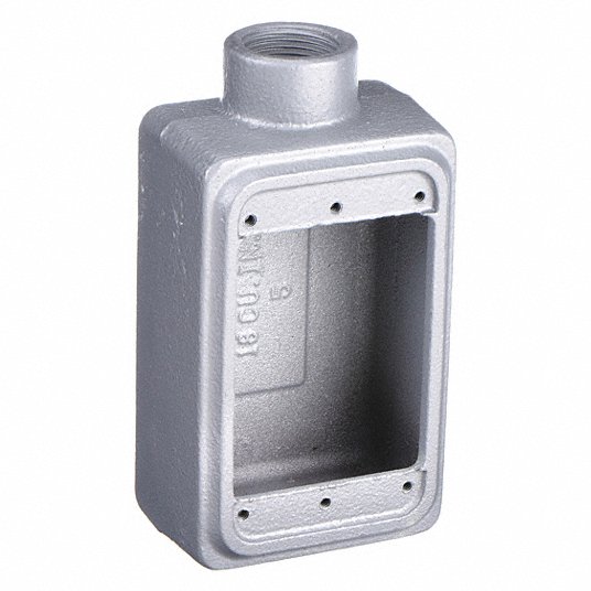 Appleton Electric Weatherproof Electrical Box, Number of Gangs 1, Number of Inlets 1, 4.56 in Length FS-1-50