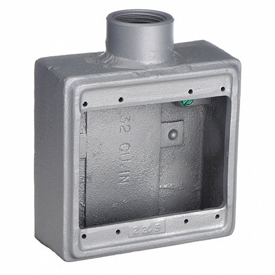 Appleton Electric Weatherproof Electrical Box, Number of Gangs 2, Number of Inlets 1, 4.63 in Length FS-2-100