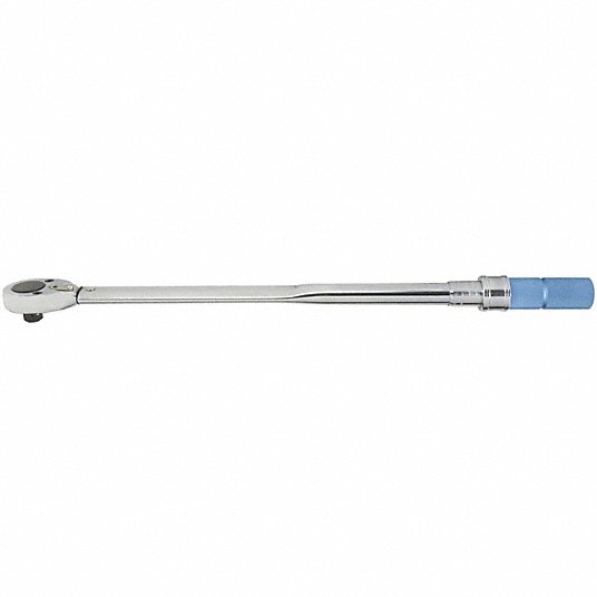 Westward Micrometer Torque Wrench, Foot-Pound, Newton-Meter, Drive Size 3/4 in 10L423