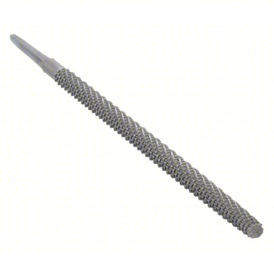 Westward Round Wood Rasp File, 8.5 Teeth per Inch, Single Edge Cut, 10 inch File Length 10Z676