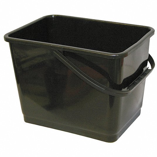 Mallory Squeegee Bucket, 2 gal., Black Plastic 864 Black