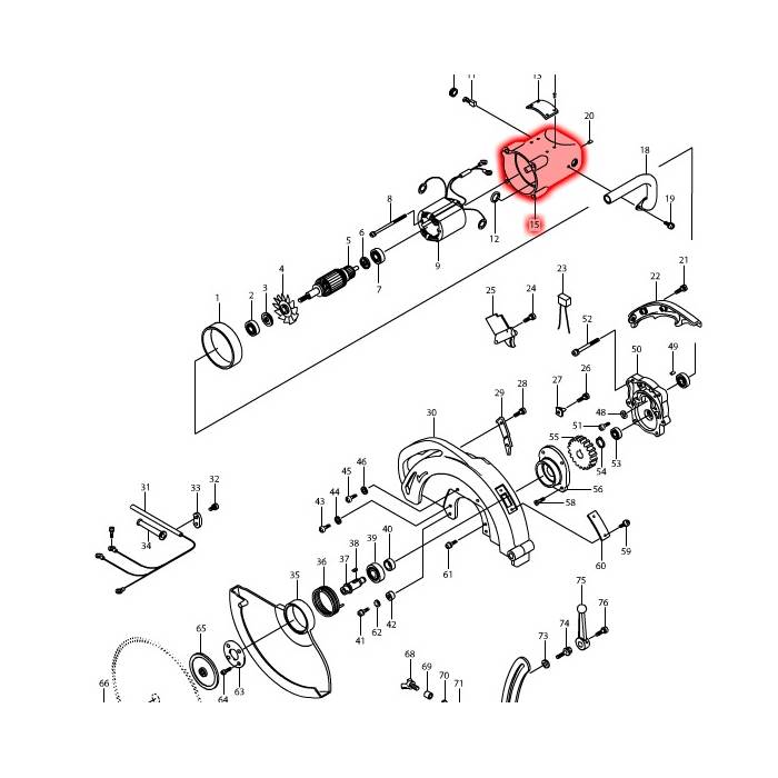 Makita Motor Housing, For 5401N 156603-9