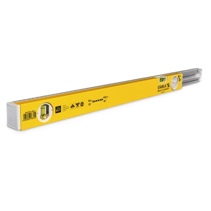 Stabila TYPE 80 T TELESCOPIC SPIRIT LEVEL, 63–105 CM,Made In Germany 18879