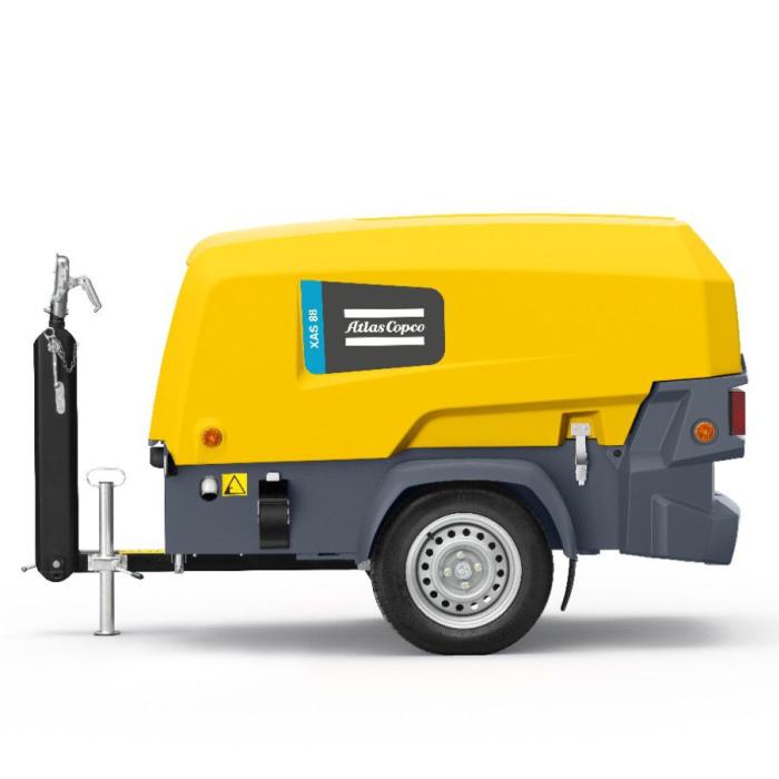 Atlas Copco Diesel Portable Compressor 7 bar, 175 CFM XAS 88