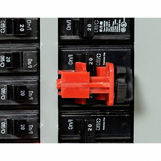 Brady Multi-Pole Breaker Lockout, 120/277, Clamp-On Lockout Type, Nylon 66320