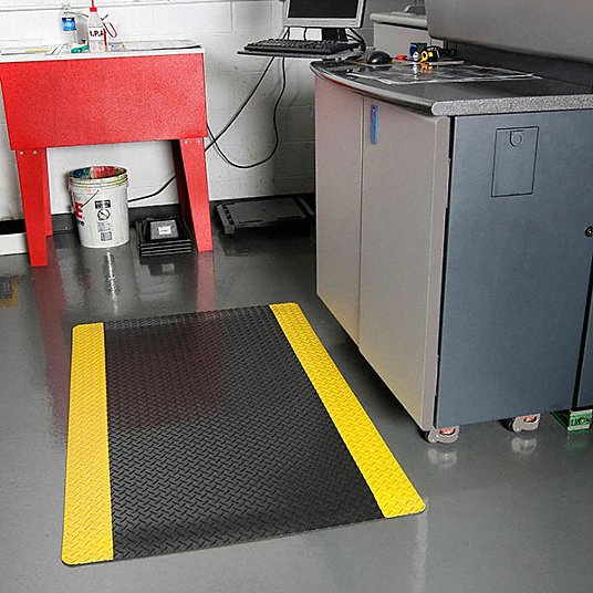 Notrax Antifatigue Mat, Vinyl Tile, 5 ft x 3 ft, 1 EA 975S0035BY