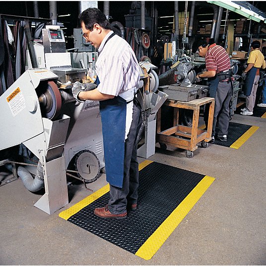 Notrax Antifatigue Mat, Vinyl Tile, 5 ft x 3 ft, 1 EA 975S0035BY