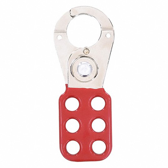 Lockout Hasp, Snap-On Lockout Hasp Style, Steel 420