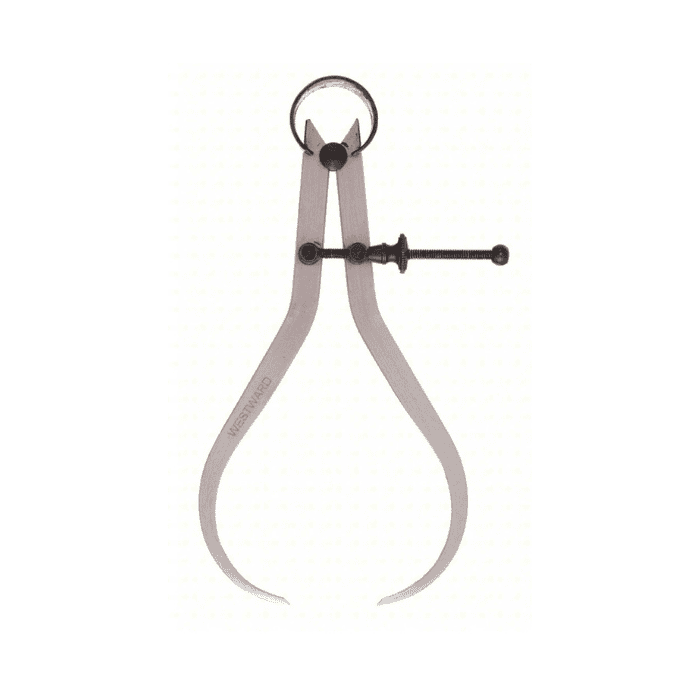 Westward Outside Spring Caliper, Maximum Measurement 150 mm / 6 inch, Nut Type Solid 40L720