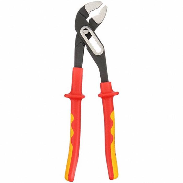 Westward Water Pump Plier, Insulated, V Shape, Groove Joint, 1 1/8 inch Max Jaw Opening, 10 inch Overall Length, Serrated 1YXJ2