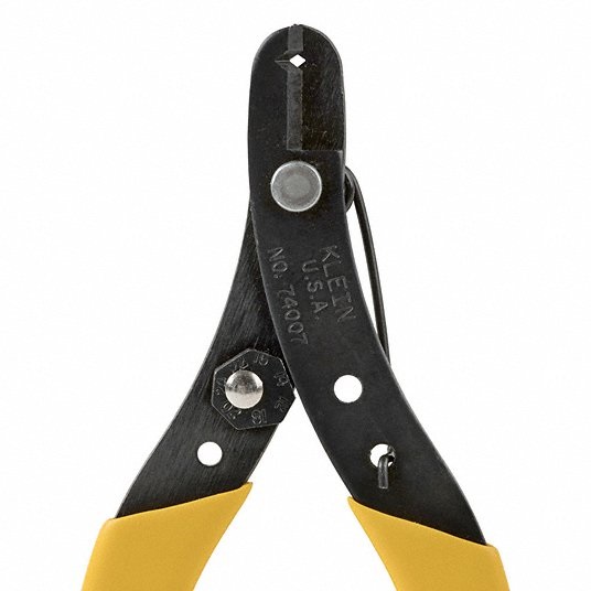 Klein TOOLS, 5 1/8 in Solid and Stranded Adjustable Wire Stripper, 24 to 12 AWG Capacity 74007