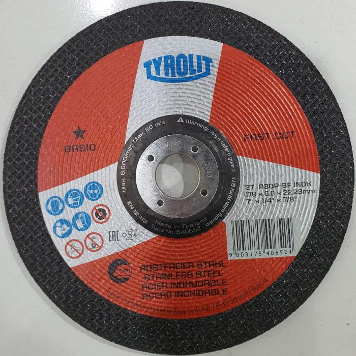 Tyrolit BASIC*Stainless Steel Grinding 7Inch "(mm) 178×6×22.23 540652