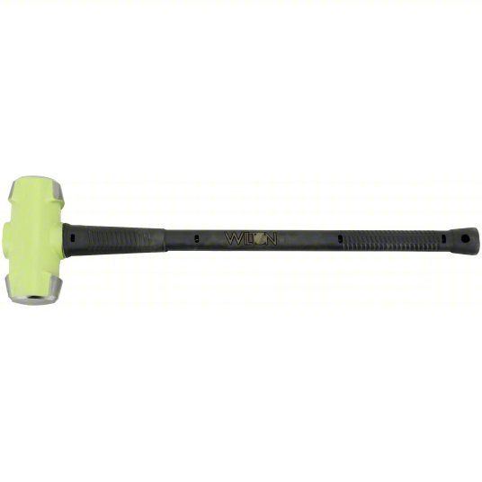 Wilton Standard Sledge Hammer, Steel, Steel Handle, 12 lb Head Weight, 2 1/4 inch Dia, 38 inch Overall Length 21236