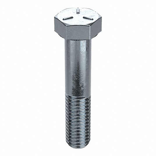 Fabory Hex Head Cap Screw: Steel, Grade 5, Zinc Plated, 1/2inch-13, Coarse, 2 3/4 inch length, 10 Packet N01200.050.0275