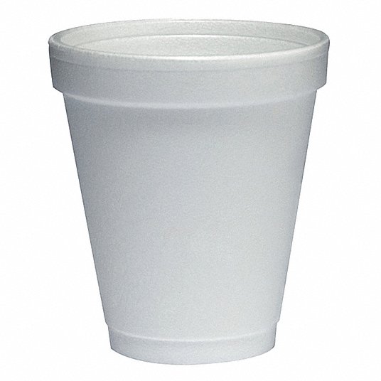 Dart Foam Disposable Hot Cup, 6 oz, White, 1000 PK 6J6