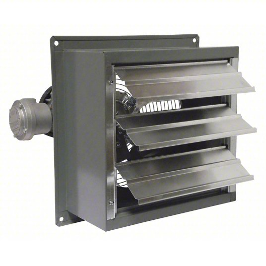 CANARM Shutter Mounted Hazardous Location Exhaust Fan,12-inch Blade, 1 Speed, 1/3 hp, 1,640 cfm, 115V AC SD12-XPF