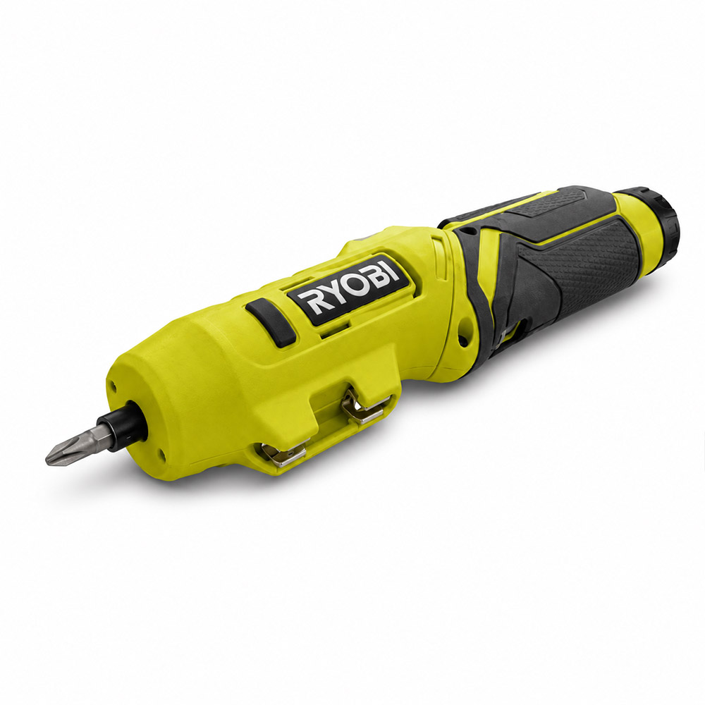 Ryobi Cordless Pivoting Screwdriver, 4V, 2.0Ah, 200RPM, 5Nm, 0.41kg RSDP4-120G