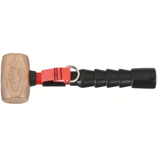 Proto Non-Sparking Engineering Hammer, Fiberglass Handle, 2 1/2 lb Head Weight, 1 3/4 inch Dia, 14 inch Overall Length J1432G-TT