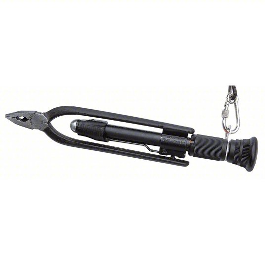 Proto Wire Twister Plier, 8 3/4 inch Overall Lg, Plain Grip, Tether Ready, For 0.41 inch Max Wire Dia J196-TT