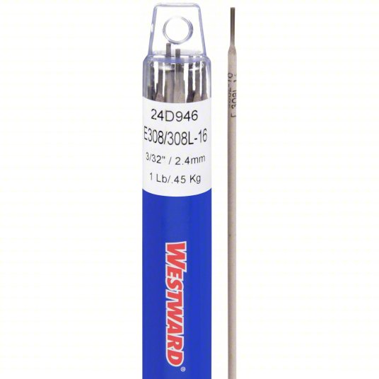Westward Welding Stick Electrode E308/308L, Stainless Steel, 2.4mm X 12 inch, 1 lb E308L-332-01