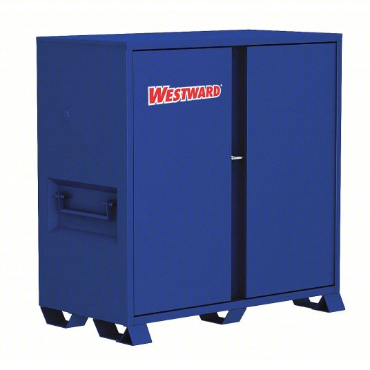 Westward Storage Cabinet, Steel, Blue, 2 Doors 24Y926