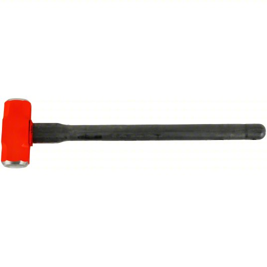 Westward Double Face Sledge Hammer, Steel, 10 lb Head Weight, 30 inch Overall Length, Ribbed Grip 24Z034