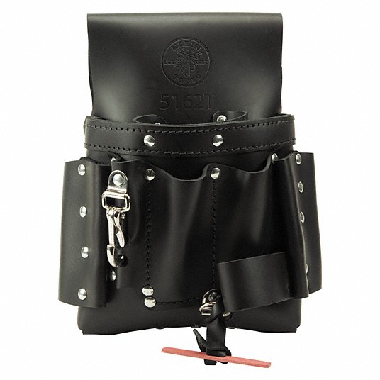 Klein TOOLS, Black Tool Pouch, Leather, For Maximum Belt Width 3 in2DFT6 5162T