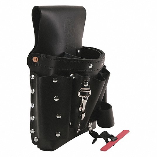 Klein TOOLS, Black Tool Pouch, Leather, For Maximum Belt Width 3 in2DFT6 5162T