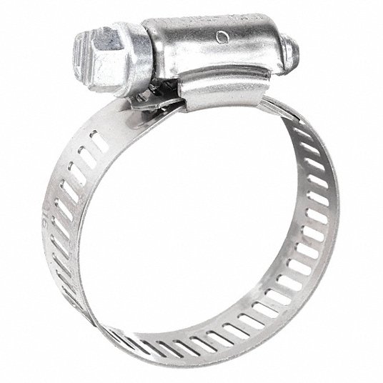 Grainger Approved Interlocked Worm Gear Hose Clamp, 1/2Inch Wide, PK10 5710