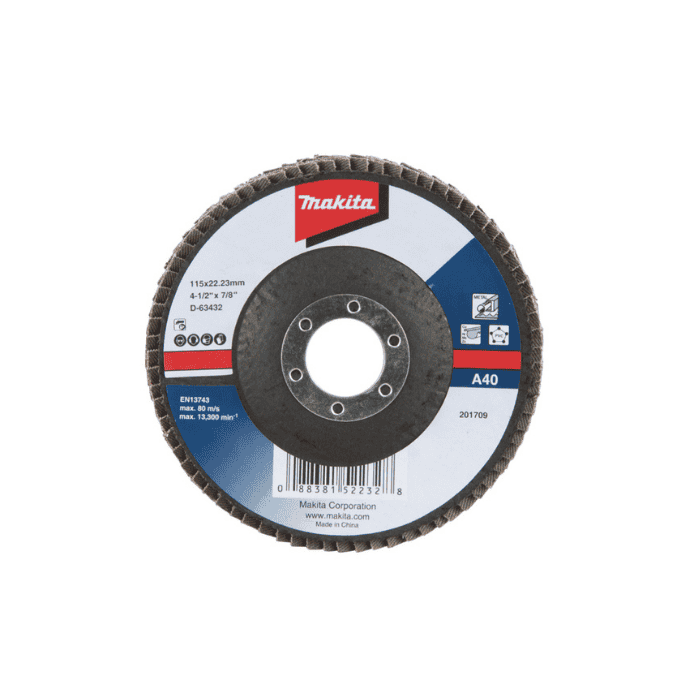 Makita Abrasive Disc, 115×22.23mm, GRIT A80, For Sanding Brick, Stone & Concrete D-63432