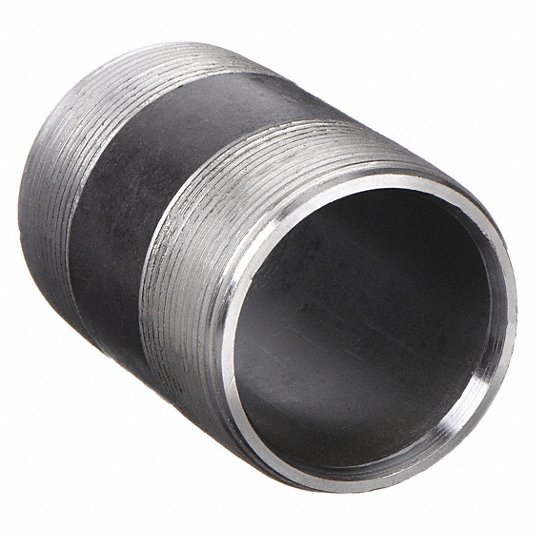 Grainger Approved Nipple: 3/4Inch, Male, NPT, Schedule 80 Steel, 5inch L, Threaded on Both Ends 1LMG5
