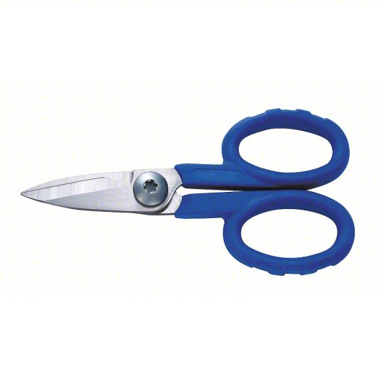 Westward Electricians Scissors, Right-Hand, 5 1/2 inch Overall Length, Straight, Stainless Steel, Fine 2UJX8