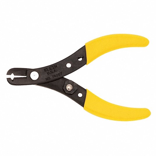 Klein TOOLS, 5 1/8 in Solid and Stranded Adjustable Wire Stripper, 24 to 12 AWG Capacity 74007