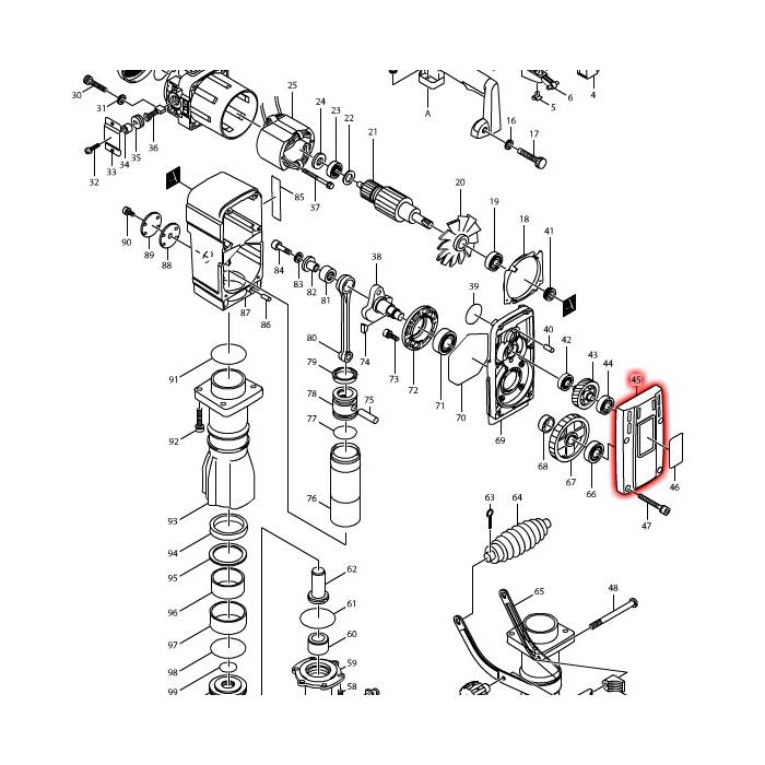 ماكيتا غطاء ترس كامل، للموديلات HM1303, HM1303B 316732-2