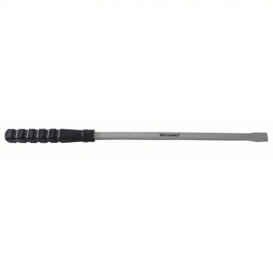 Westward Screwdriver Handle Pry Bar, Chisel End, 32-inch Overall Length, Straight End Angle 31MA39