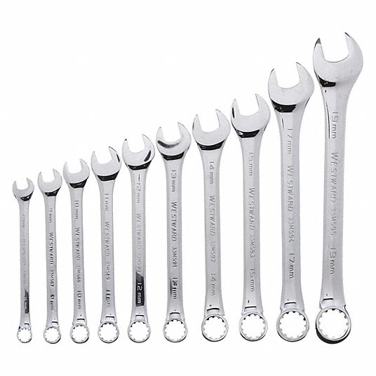 Westward Universal Wrench Set, Metric, 12 Point, 10 Pc 33M574