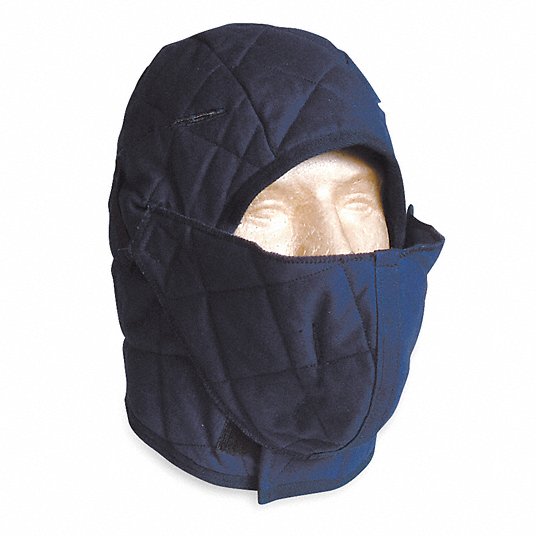 Winter Liner, Universal, Hook-and-Loop Adjustment Type, Blue, Covers Ears, Face, Head, Neck 3BB65