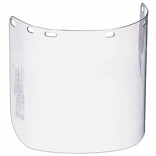 Honeywell North Face shield Visor, Clear, Polycarbonate, 8 in Visor Ht, 15.5 in Visor Wd A8154