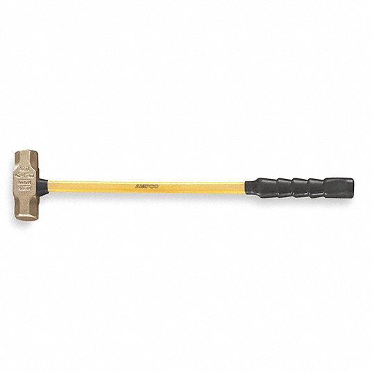 Ampco Sledge Hammer, 3 lb Head Weight, 1 3/4 in Head Width, 15 in Overall Length H-69FG