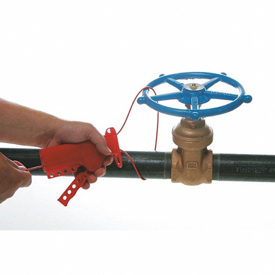 Brady Cable Lockout, Vinyl, 8 ft, Grip-Cinching Cable Lockout Style 50943
