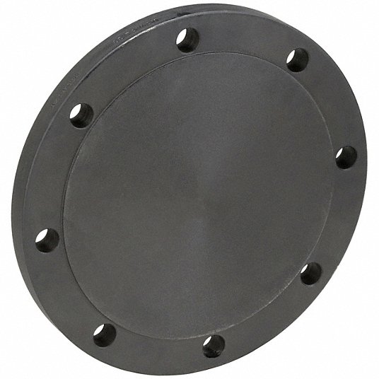 Grainger Approved Pipe Flange: Steel, Blind Flange, Anodized, 6 in Pipe Size, Raised Face Blind Flange, 11 in Outside Diameter , Class 150 4TXE8