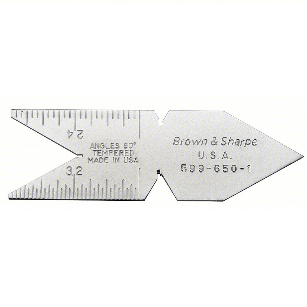 Tesa Brown & Sharpe Center Gage, Tempered Steel, Inch Graduations 599-650-1.