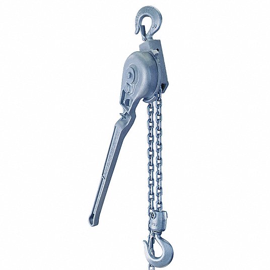 Coffing Lever Chain Hoist, 4000 lb Load Capacity, 5 ft Hoist Lift, 1 1/8 in Hook Opening 05340W