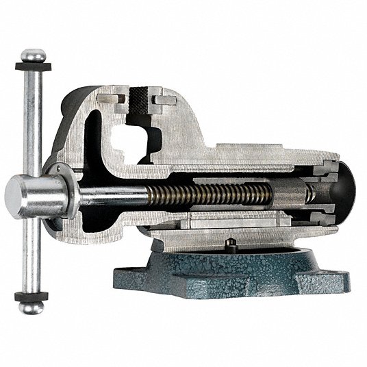 Heavy Duty Combination Vise, 8 in Jaw Width, 7 in Max. Opening, 4 3/4 in Throat Depth 1780A
