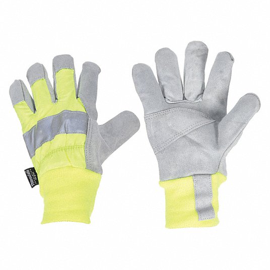 Leather Gloves, Size XL, Cowhide, 1 PR 4NHF3
