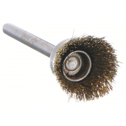 Westward Cup Brush, Crimped, 5/8 inch Brush Dia, 0.005 inch Fill Dia, 1/4 inch Fill Length, 12 PC 4EDH1