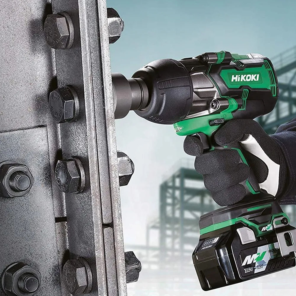 Hikoki Cordless Impact Wrench 36V, 1100 Nm Tightening, 1800 Nm Loosening, 3/4'' Drive, 3.7 kg WR36DAWRZ